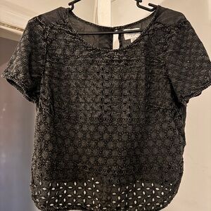 American Eagle Black Lace Women's Top